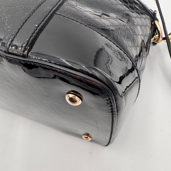 GUCCI Micro Guccisima Patent Top Handle Bag - Picture 6 of 14